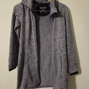Calvin Klein Gray Hooded Cardigan
